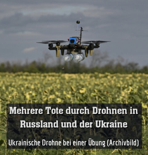 Ukrainische Drohne bei einer Übung (Archivbild)