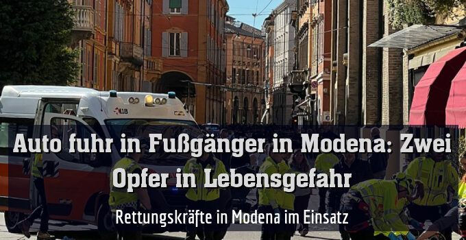 Rettungskräfte in Modena im Einsatz