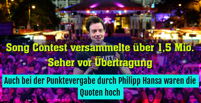 Auch bei der Punktevergabe durch Philipp Hansa waren die Quoten hoch