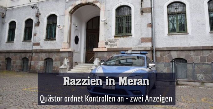 Quästor ordnet Kontrollen an - zwei Anzeigen