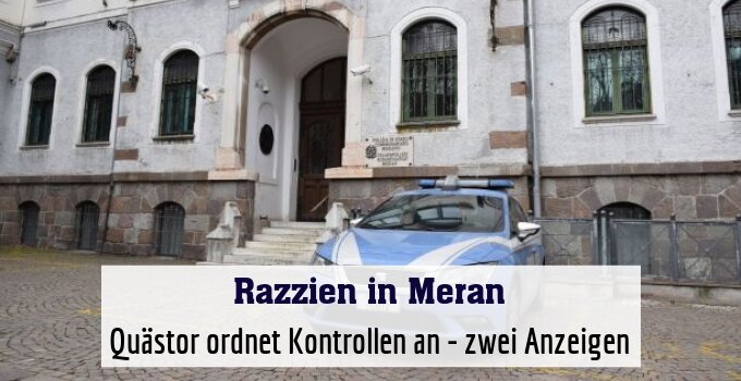 Quästor ordnet Kontrollen an - zwei Anzeigen