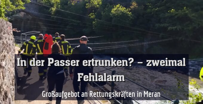 Großaufgebot an Rettungskräften in Meran