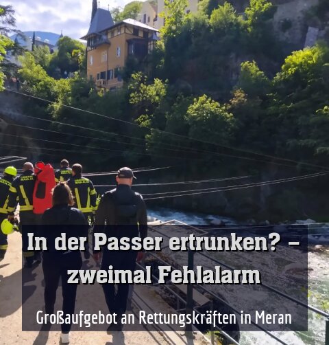 Großaufgebot an Rettungskräften in Meran