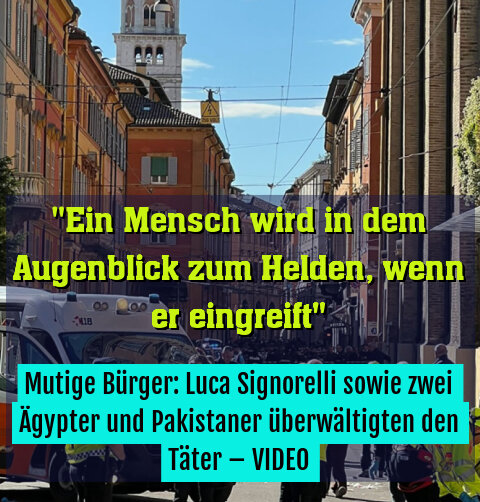 Mutige Bürger: Luca Signorelli sowie zwei Ägypter und Pakistaner überwältigten den Täter – VIDEO