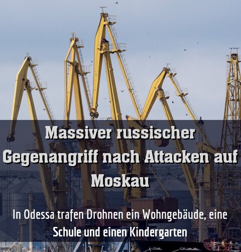 In Odessa trafen Drohnen ein Wohngebäude, eine Schule und einen Kindergarten