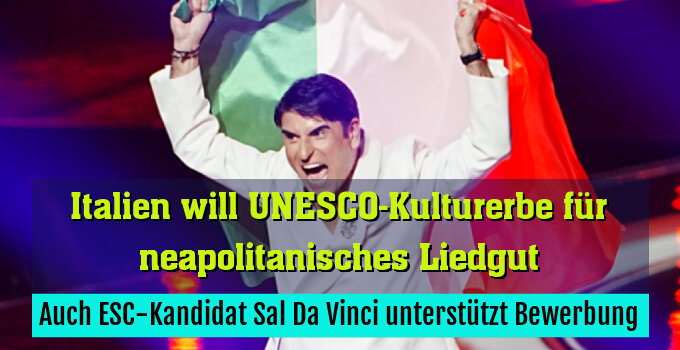 Auch ESC-Kandidat Sal Da Vinci unterstützt Bewerbung