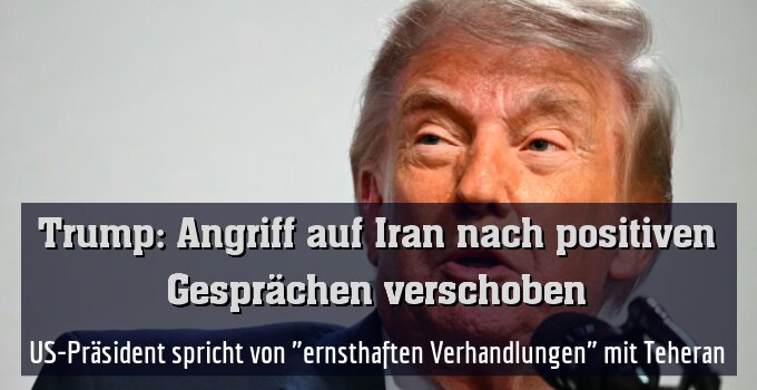 US-Präsident spricht von "ernsthaften Verhandlungen" mit Teheran