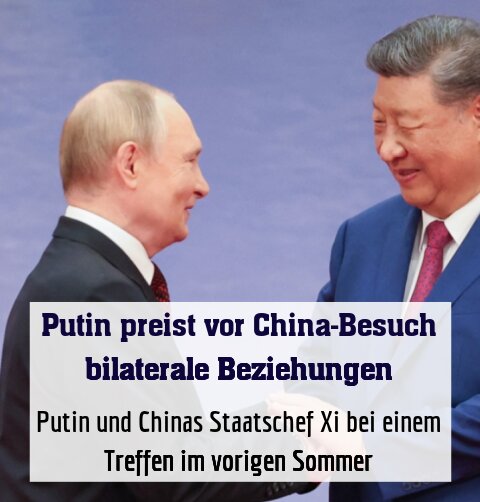 Putin und Chinas Staatschef Xi bei einem Treffen im vorigen Sommer