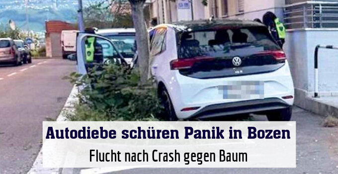 Flucht nach Crash gegen Baum