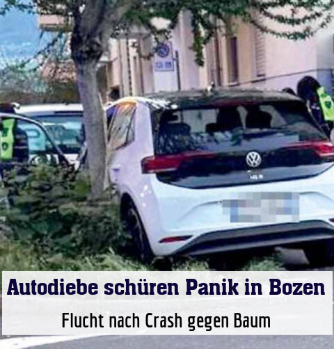 Flucht nach Crash gegen Baum