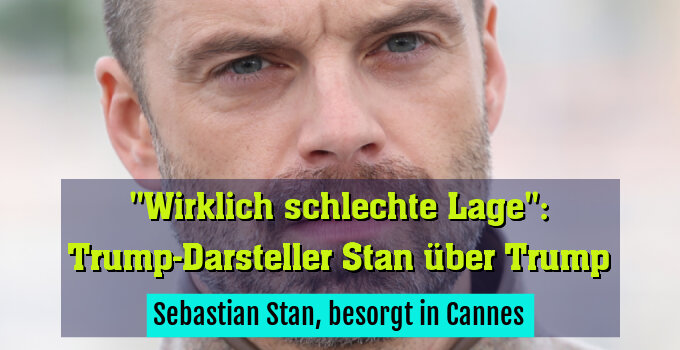 Sebastian Stan, besorgt in Cannes