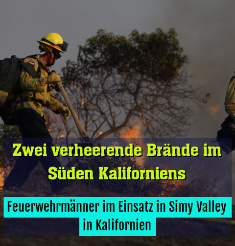 Feuerwehrmänner im Einsatz in Simy Valley in Kalifornien