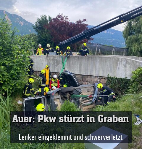 Lenker eingeklemmt und schwerverletzt