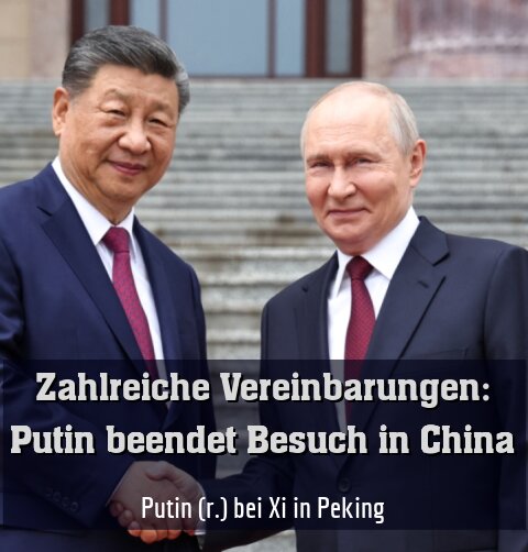 Putin (r.) bei Xi in Peking