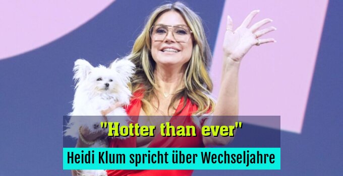 Heidi Klum, Model und Unternehmerin, mit ihrem Hund "Fritz"