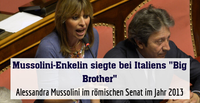 Alessandra Mussolini im römischen Senat im Jahr 2013