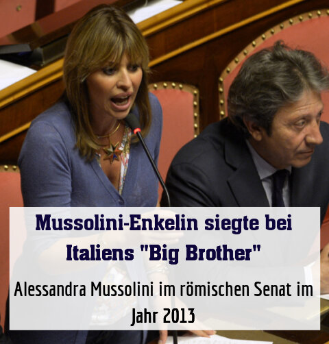 Alessandra Mussolini im römischen Senat im Jahr 2013