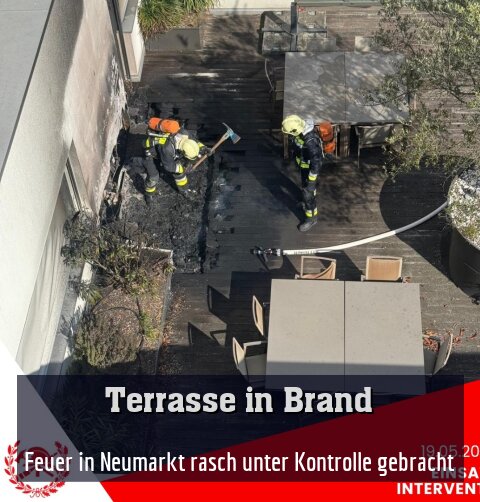 Feuer in Neumarkt rasch unter Kontrolle gebracht