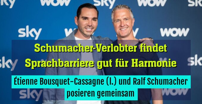 Étienne Bousquet-Cassagne (l.) und Ralf Schumacher posieren gemeinsam