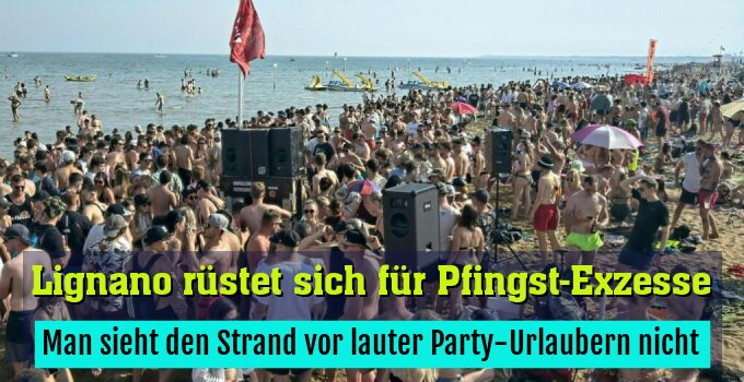 Man sieht den Strand vor lauter Party-Urlaubern nicht