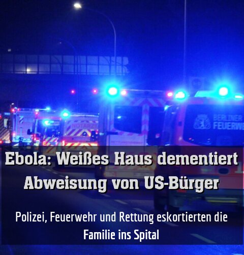 Polizei, Feuerwehr und Rettung eskortierten die Familie ins Spital