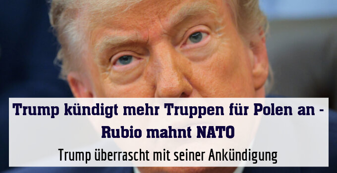Trump überrascht mit seiner Ankündigung