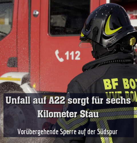 Vorübergehende Sperre auf der Südspur 