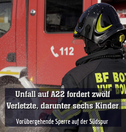 Vorübergehende Sperre auf der Südspur 