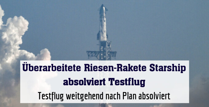 Testflug weitgehend nach Plan absolviert