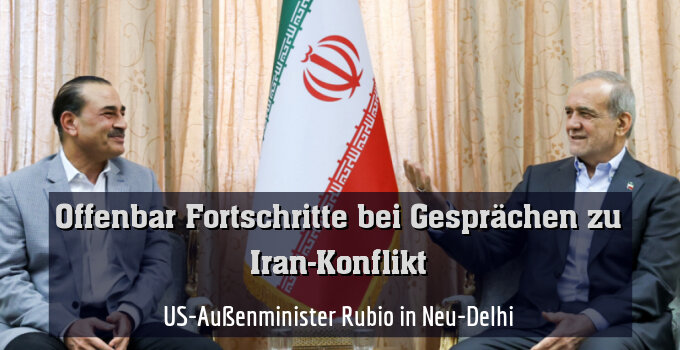 Irans Präsident Masoud Pezeshkian mit Pakistans Armeechef Asim Munir