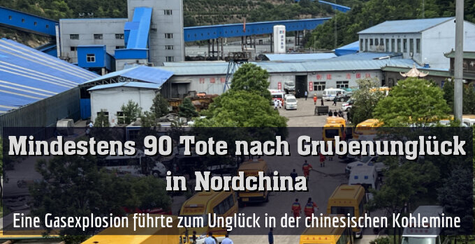 Eine Gasexplosion führte zum Unglück in der chinesischen Kohlemine