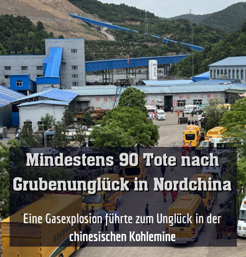 Eine Gasexplosion führte zum Unglück in der chinesischen Kohlemine