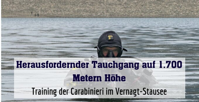 Training der Carabinieri im Vernagt-Stausee