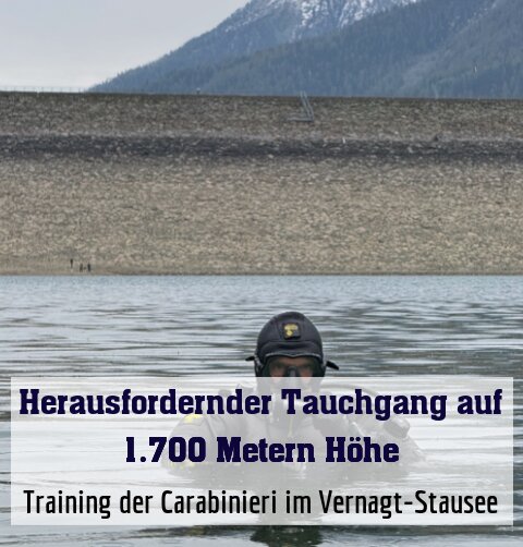 Training der Carabinieri im Vernagt-Stausee