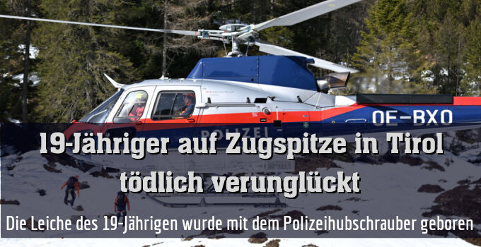 Die Leiche des 19-Jährigen wurde mit dem Polizeihubschrauber geboren