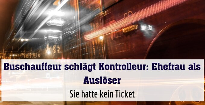 Sie hatte kein Ticket