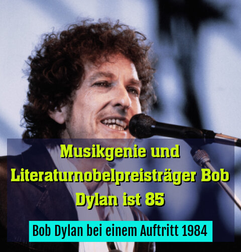 Bob Dylan bei einem Auftritt 1984