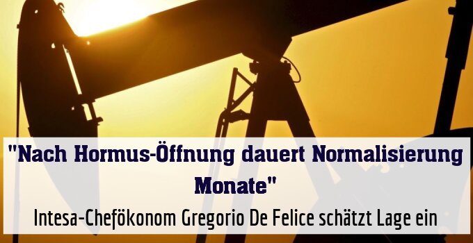 Intesa-Chefökonom Gregorio De Felice schätzt Lage ein