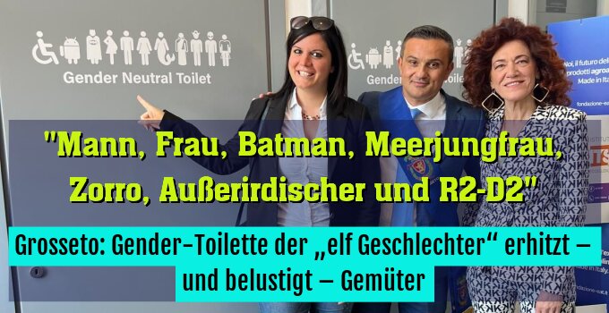 Grosseto: Gender-Toilette der „elf Geschlechter“ erhitzt – und belustigt – Gemüter