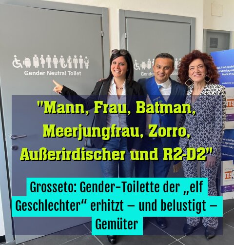 Grosseto: Gender-Toilette der „elf Geschlechter“ erhitzt – und belustigt – Gemüter