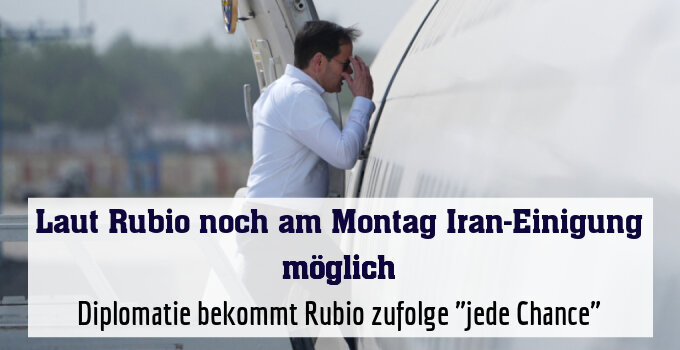 Diplomatie bekommt Rubio zufolge "jede Chance"