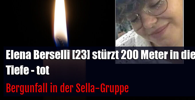 Bergunfall in der Sella-Gruppe