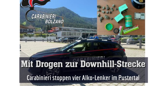 Carabinieri stoppen vier Alko-Lenker im Pustertal