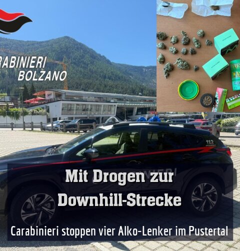 Carabinieri stoppen vier Alko-Lenker im Pustertal