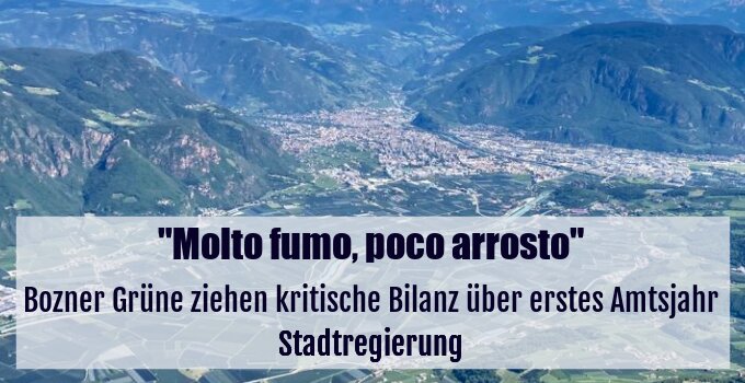 Bozner Grüne ziehen kritische Bilanz über erstes Amtsjahr Stadtregierung