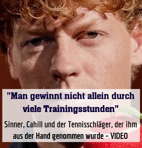 Sinner, Cahill und der Tennisschläger, der ihm aus der Hand genommen wurde – VIDEO