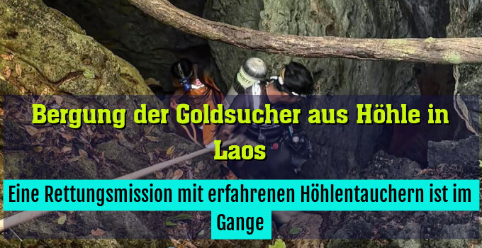 Eine Rettungsmission mit erfahrenen Höhlentauchern ist im Gange
