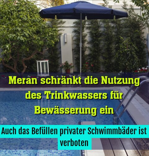 Auch das Befüllen privater Schwimmbäder ist verboten