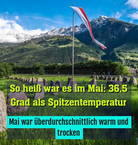 Mai war überdurchschnittlich warm und trocken