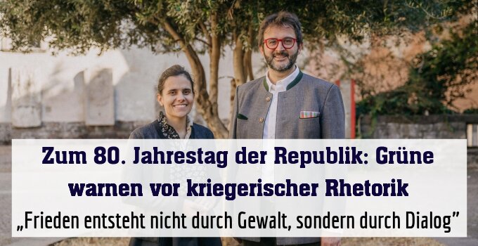 „Frieden entsteht nicht durch Gewalt, sondern durch Dialog"